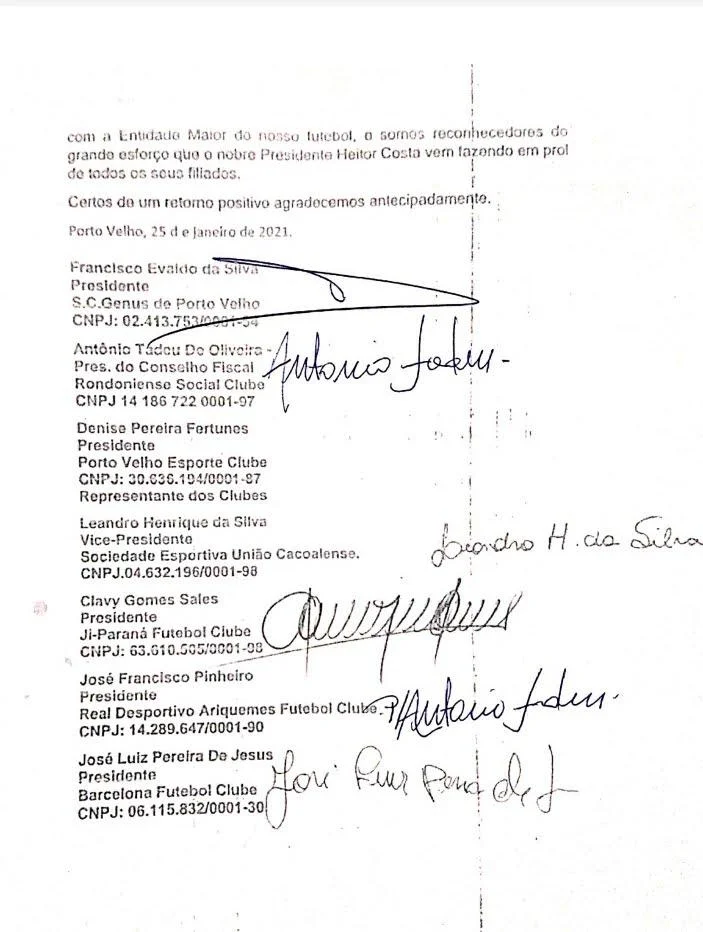 Clubes pedem o adiamento do Rondoniense 2021