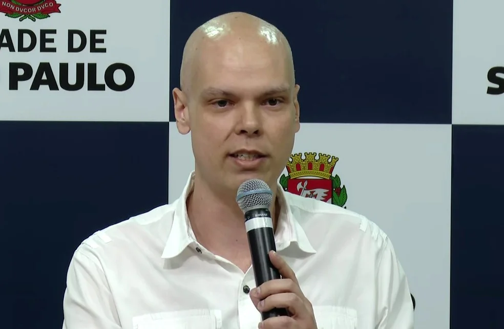 O prefeito de São Paulo, Bruno Covas (PSDB), durante coletiva de imprensa em janeiro de 2020. — Foto: Reprodução/TV Globo