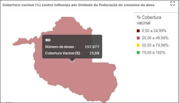 GRIPE: Rondônia tem 25,4% do público prioritário vacinado