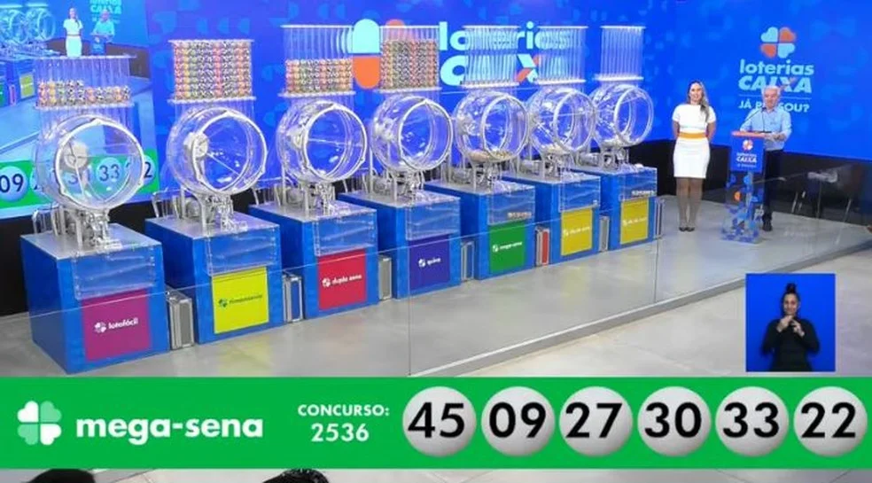 Resultado da Mega-Sena 2536 — Foto: Reprodução/ Youtube