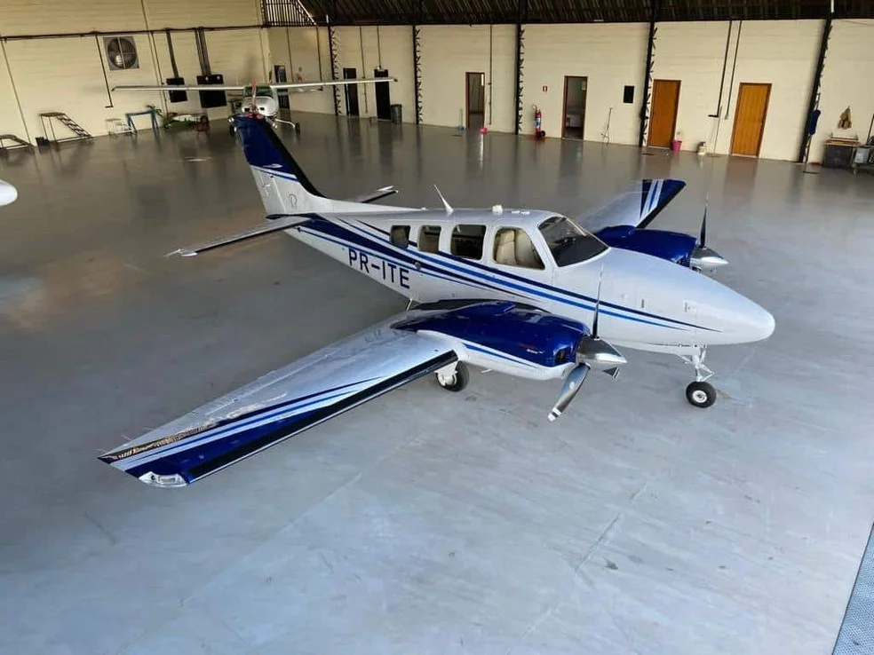 Avião bimotor que caiu em Vilhena foi fabricado em 2011 — Foto: Reprodução