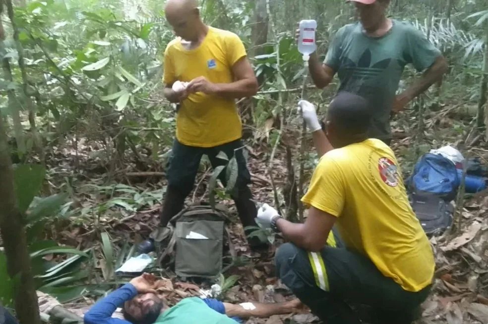 Cícero ficou quatro dias a espera de resgate no Amazonas — Foto: Divulgação/Ibama