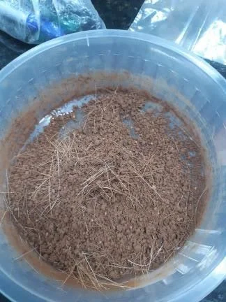 Mistura solo fibra água utilizada na montagem do corpo de prova