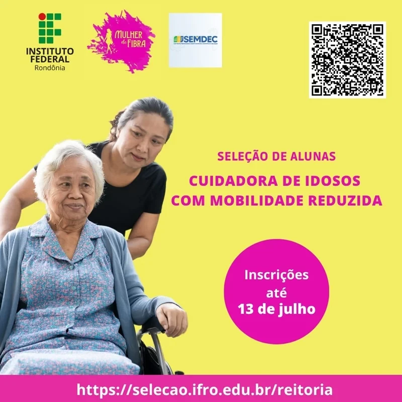 Curso de Cuidadora de idosos com mobilidade reduzida