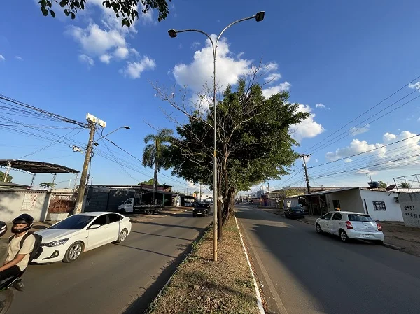 Av. Guaporé, fiação furtada.