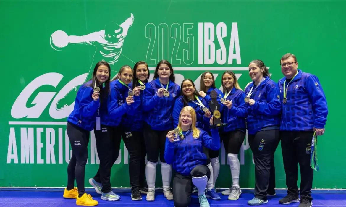 Seleção brasileira feminina de goalball é campeã das Américas no CT Paralímpico, em 05/08/2025
