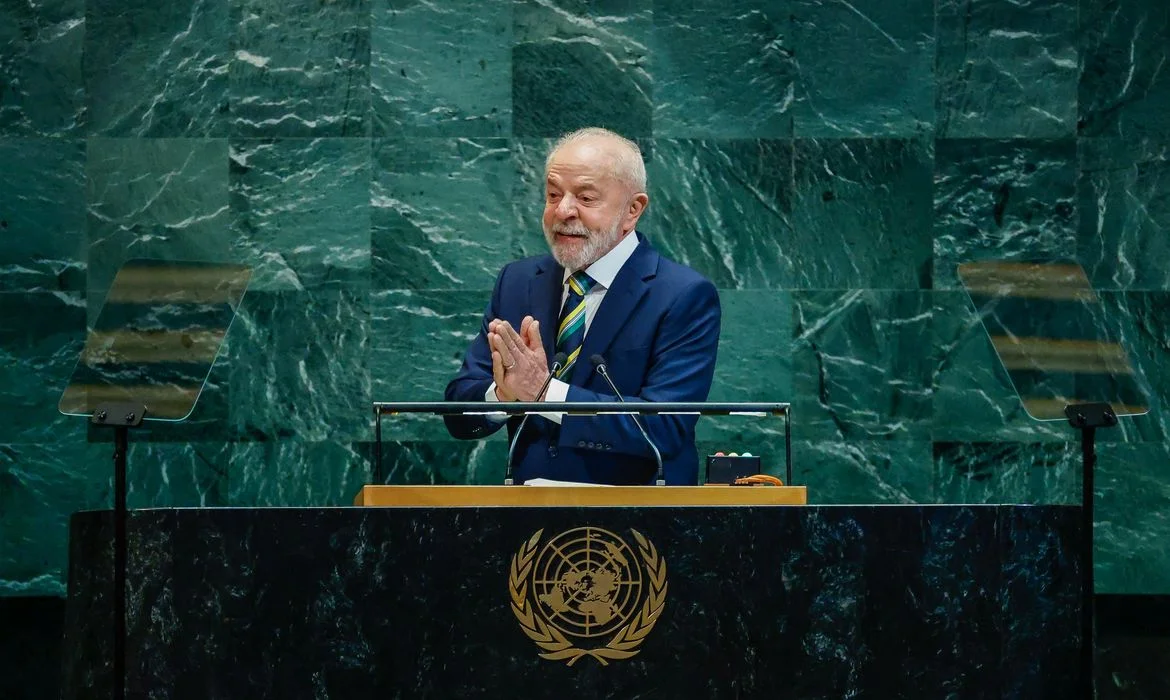 Nova York (NY), 23/09/2025 - Presidente da República, Luiz Inácio Lula da Silva, durante a abertura do Debate Geral da 80.ª Sessão Ordinária da Assembleia Geral das Nações Unidas. Foto: Ricardo Stuckert/PR