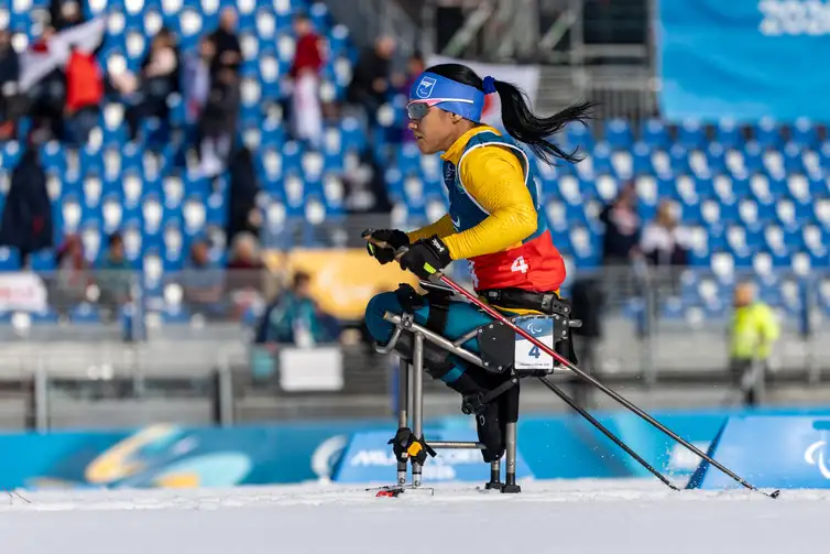 Aline Rocha - quinta posição - melhor resultado de atleta mulher nos Jogos de Milão-Cortina 2026 - em 10/03/2026