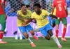 Vini Jr. faz golaço, mas Brasil só empata com Marrocos em estreia na Copa