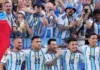 Confira os jogos de hoje da copa; França e Argentina podem garantir vaga Soccer Football - FIFA World Cup 2026 - Group J - Argentina v Algeria - Kansas City Stadium, Kansas City, Missouri, U.S. - June 16, 2026 Argentina's Lionel Messi celebrates scoring their first goal with Alexis Mac Allister, Lautaro Martinez, Thiago Almada and Enzo Fernandez IMAGN IMAGES via Reuters/Jay Biggerstaff