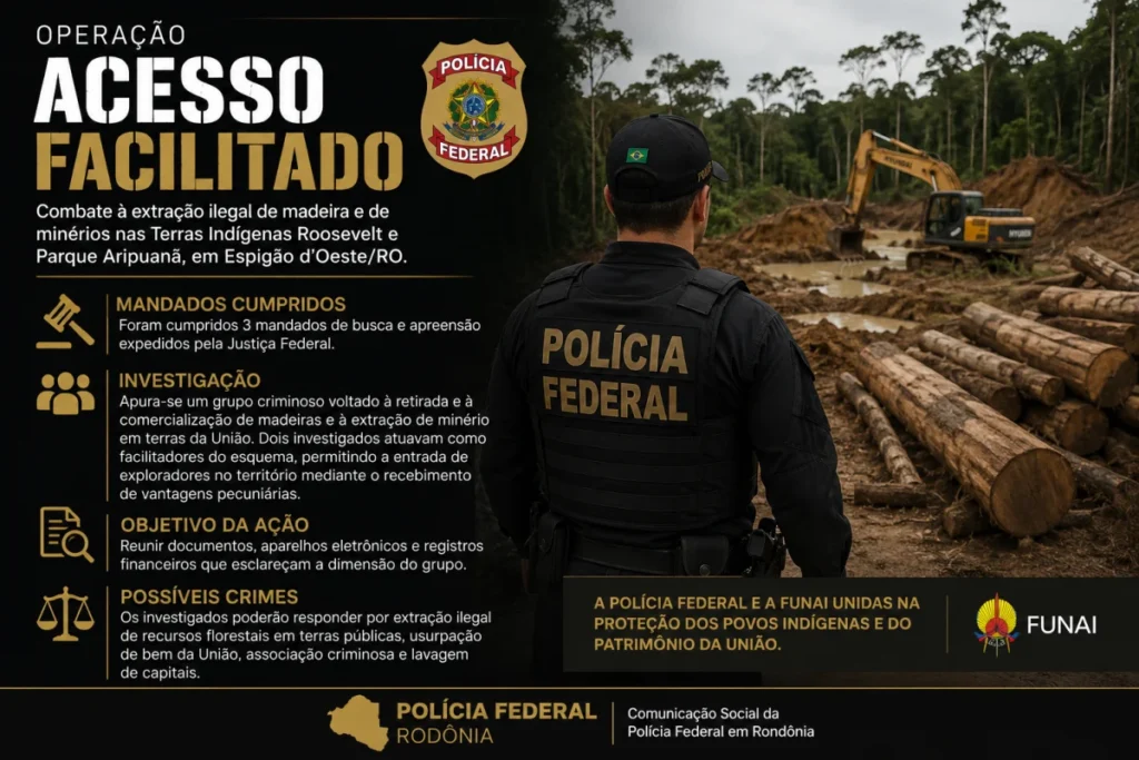 PF investiga exploração ilegal de madeira e de minério em terras indígenas