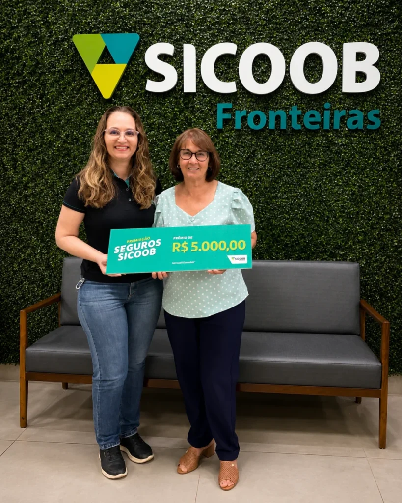 Com apenas R$3,20 por mês, cooperada do Sicoob Fronteiras recebe prêmio de R$5 mil
