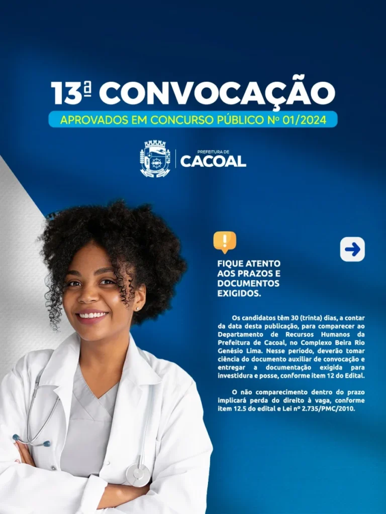 Prefeitura convoca mais 55 aprovados em Concurso Público