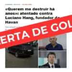 É falsa a notícia que circula nas redes sociais de suposto atentado contra o empresário Luciano Hang