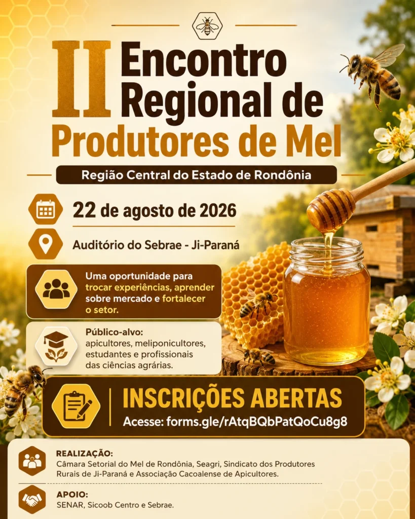 Apicultores e meliponicultores se reúnem em Ji-Paraná para fortalecer cadeia do mel