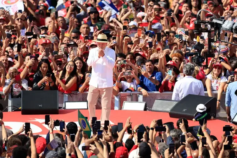 São Paulo - 16/08/2026 - São Bernardo do Campo (SP)-16/08/2026 . Primeiro ato de campanha do presidente Lula, no estádio 1º de Maio.
Foto: Paulo Pinto/Agencia Brasil