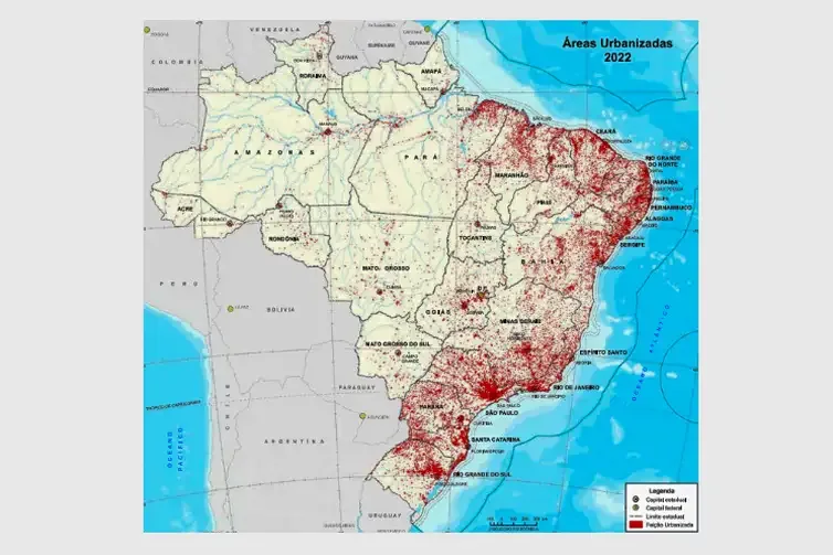Brasília (DF), 17/08/2026 - mapa ilustrativo do IBGE para a matéria 