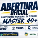 Cacoal abre nesta terça-feira o Campeonato Municipal de Futebol Master 40+