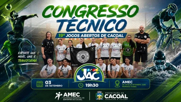 AMEC prepara 19ª edição dos Jogos Abertos e reforça política de valorização do esporte em Cacoal