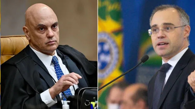 Montagem com fotos de Moraes e Mendonça