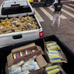 PRF apreende carregamento de drogas transportado em carreta na BR-364, em Pimenta Bueno