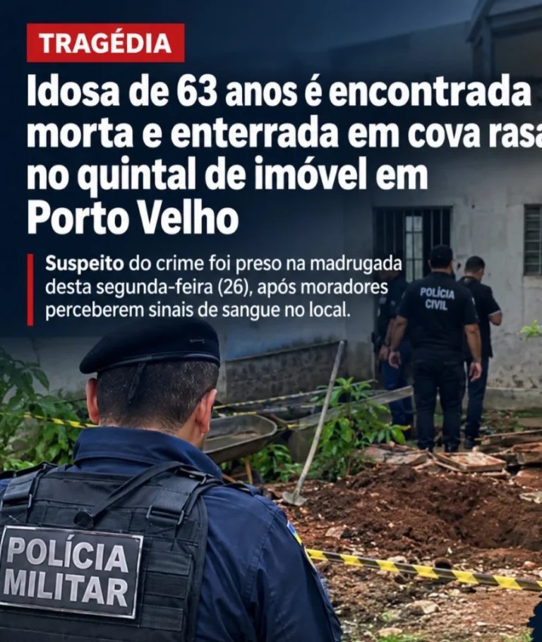 Idosa de 63 anos é encontrada morta e enterrada em cova rasa no quintal de imóvel em Porto Velho