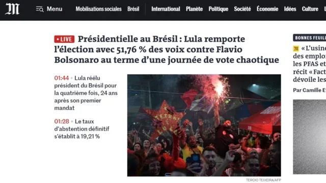 Capa do Le Monde